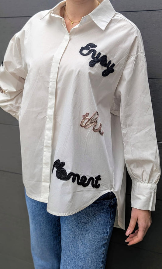 Oversize Bluse- Enjoy the Moment